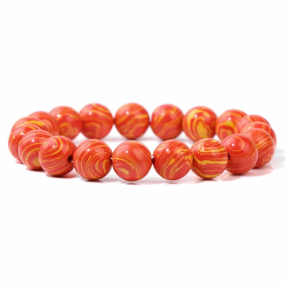 10mm Blue Malachite Beads Bracelets For Women Men Handmade