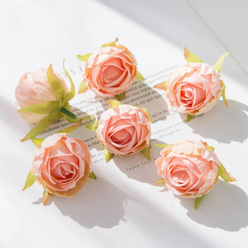 10Pcs Silk Tea Buds Roses for Wedding Decor and Diy Gifts