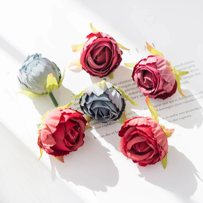 10Pcs Silk Tea Buds Roses for Wedding Decor and Diy Gifts