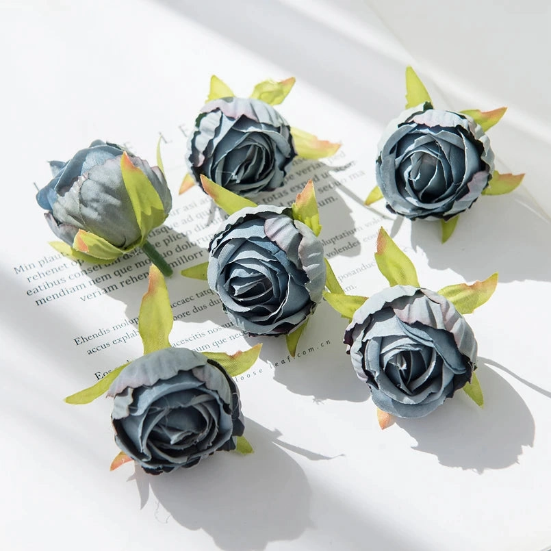10Pcs Silk Tea Buds Roses for Wedding Decor and Diy Gifts