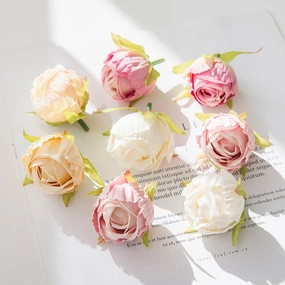 10Pcs Silk Tea Buds Roses for Wedding Decor and Diy Gifts