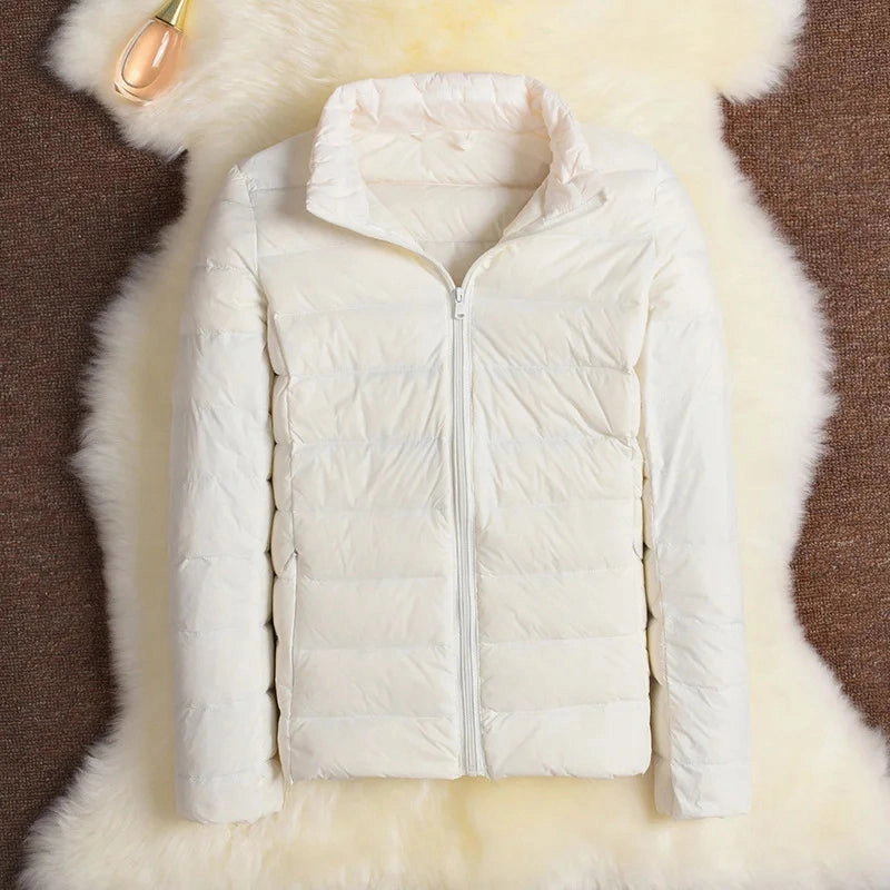 11 Colors Women Korean Slim Fit Stand Collar Puffer Jackets