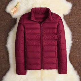 11 Colors Women Korean Slim Fit Stand Collar Puffer Jackets