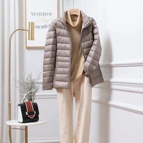 15 Colors Female Slim Fit Short Portable Windproof Puffer Jacket