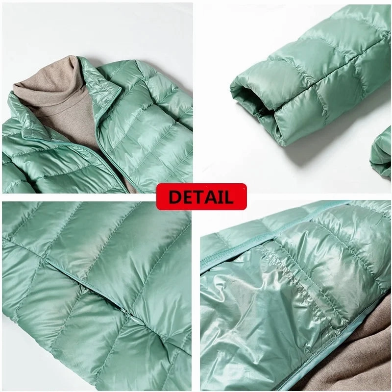 15 Colors Female Slim Fit Short Portable Windproof Puffer Jacket