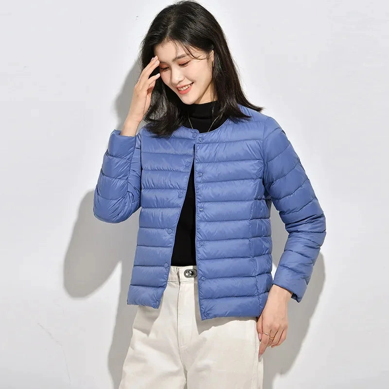 15 Colors Ultra Light Matt Fabric Puffer Jackets for Women