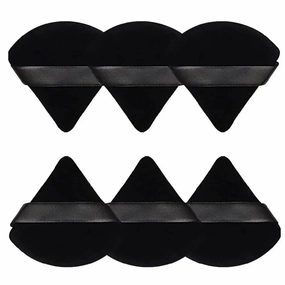 1/3/6Pcs Triangle Velvet Powder Puff Sponges for Flawless Makeup