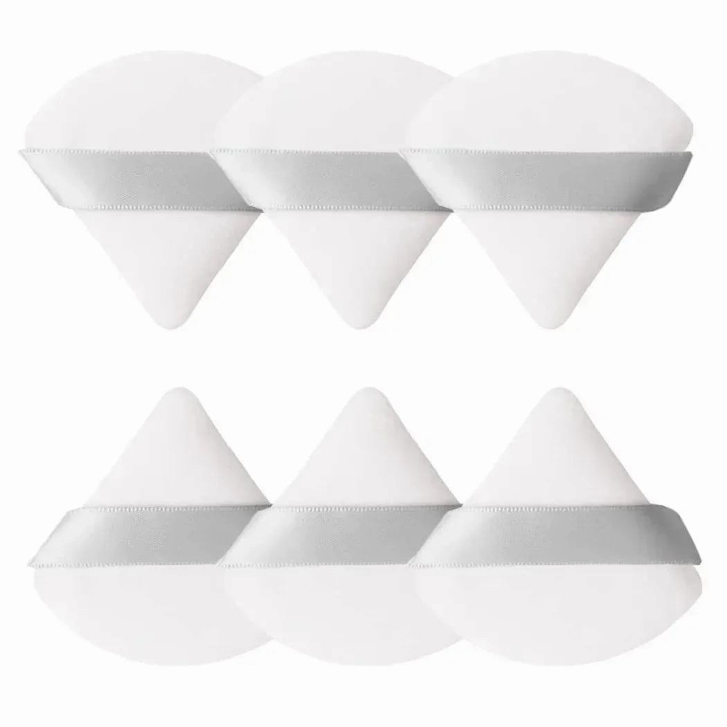 1/3/6Pcs Triangle Velvet Powder Puff Sponges for Flawless Makeup