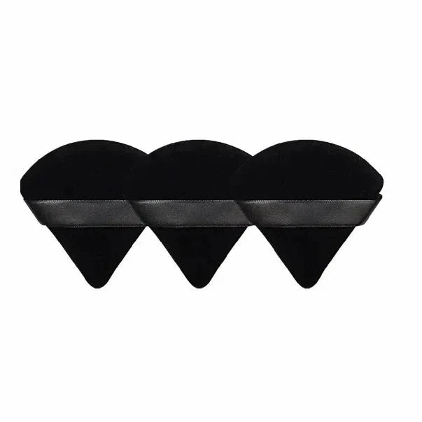 1/3/6Pcs Triangle Velvet Powder Puff Sponges for Flawless Makeup