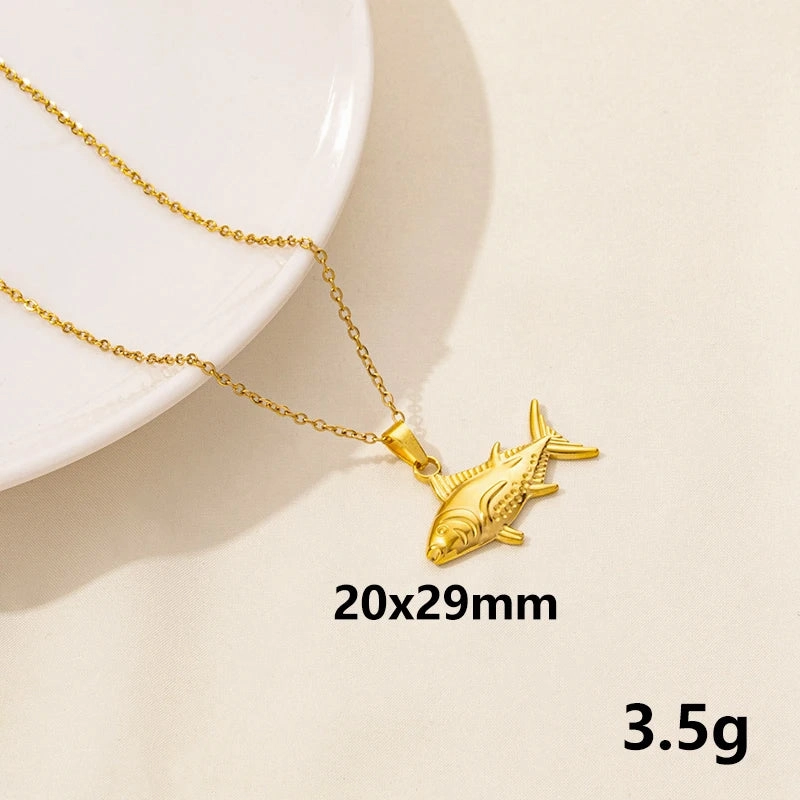 1Pc Stainless Steel Textured Starfish Pendant Necklace for Sea Animal Lovers