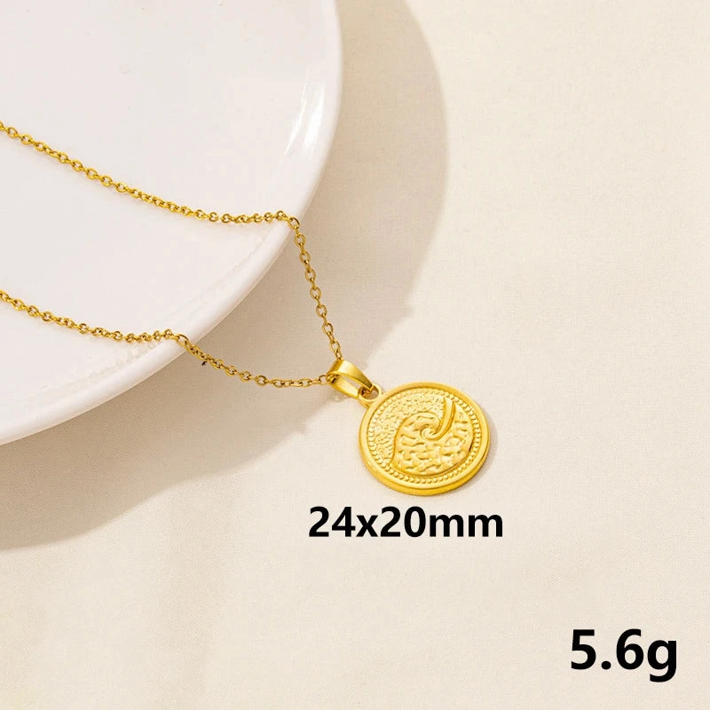 1Pc Stainless Steel Textured Starfish Pendant Necklace for Sea Animal Lovers