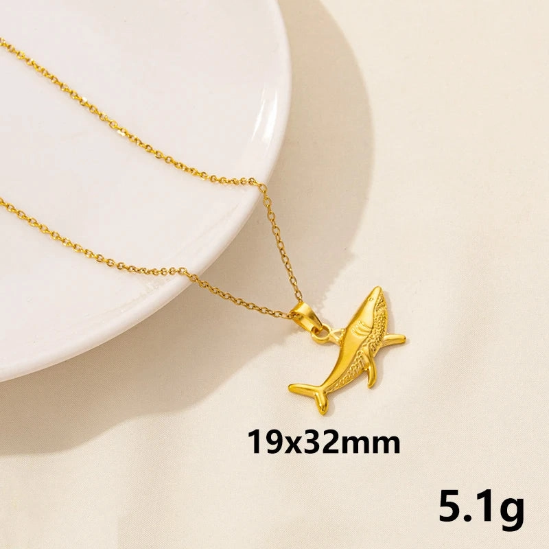 1Pc Stainless Steel Textured Starfish Pendant Necklace for Sea Animal Lovers