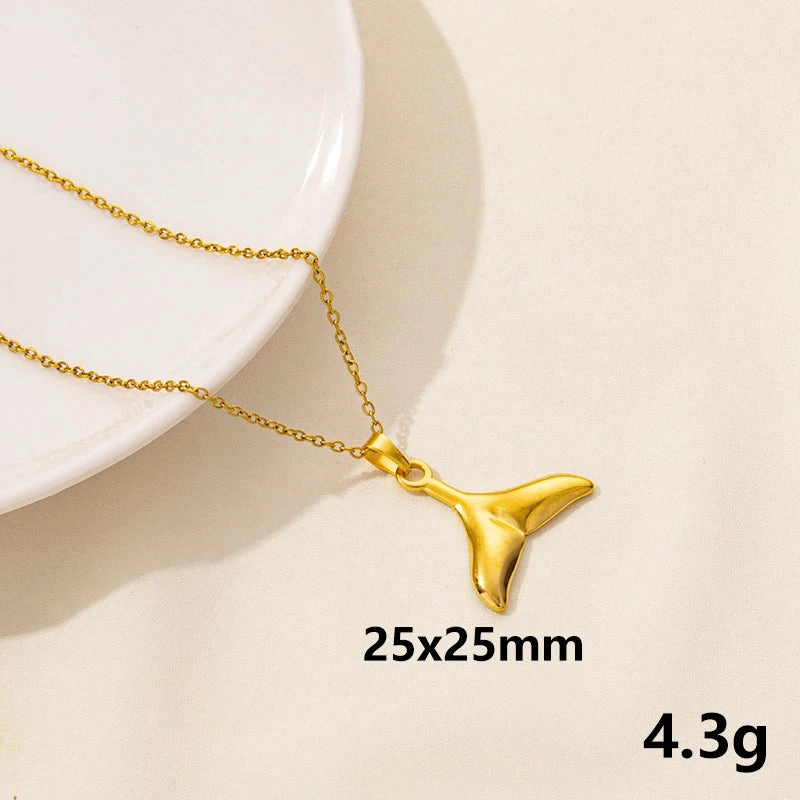 1Pc Stainless Steel Textured Starfish Pendant Necklace for Sea Animal Lovers