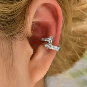 1Pcs Ear Cuff Earrings Non-Piercing Zircon Geometric Cuff
