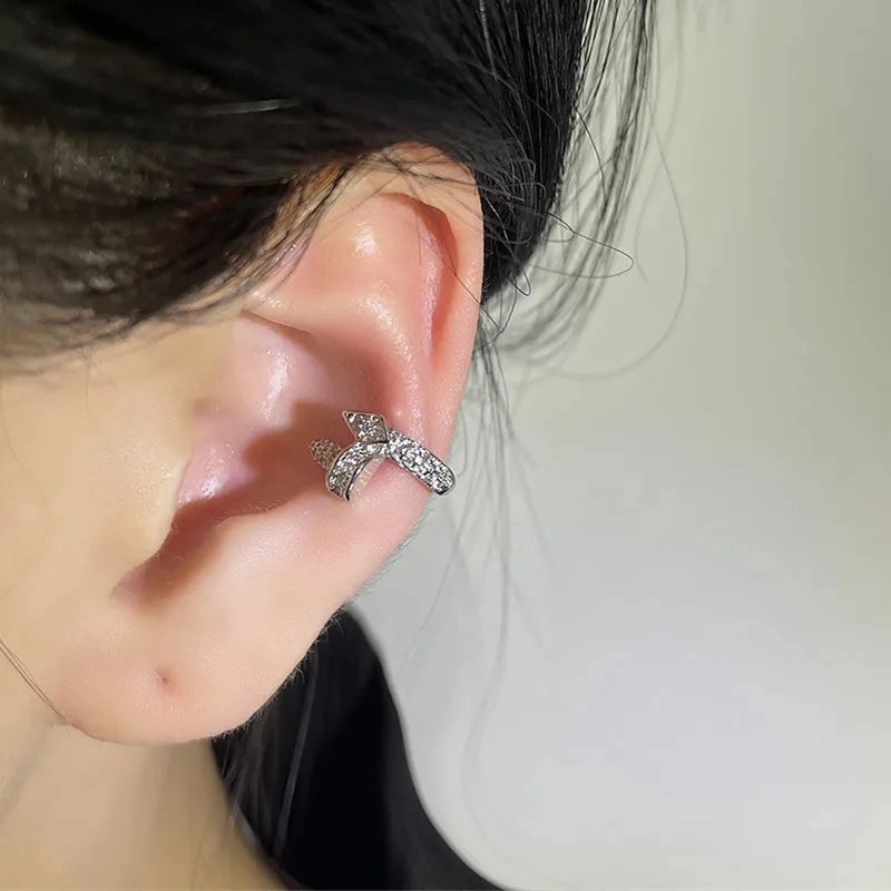 1Pcs Ear Cuff Earrings Non-Piercing Zircon Geometric Cuff