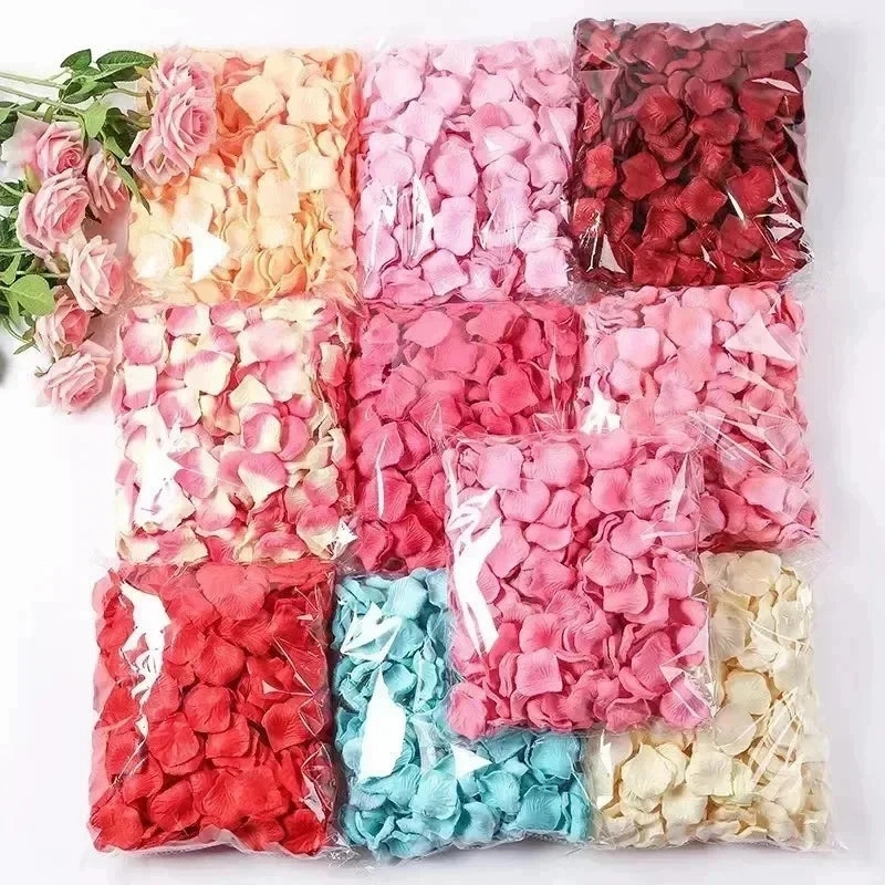 2000pc Artificial Fake Rose Petals For Romantic Wedding Decor