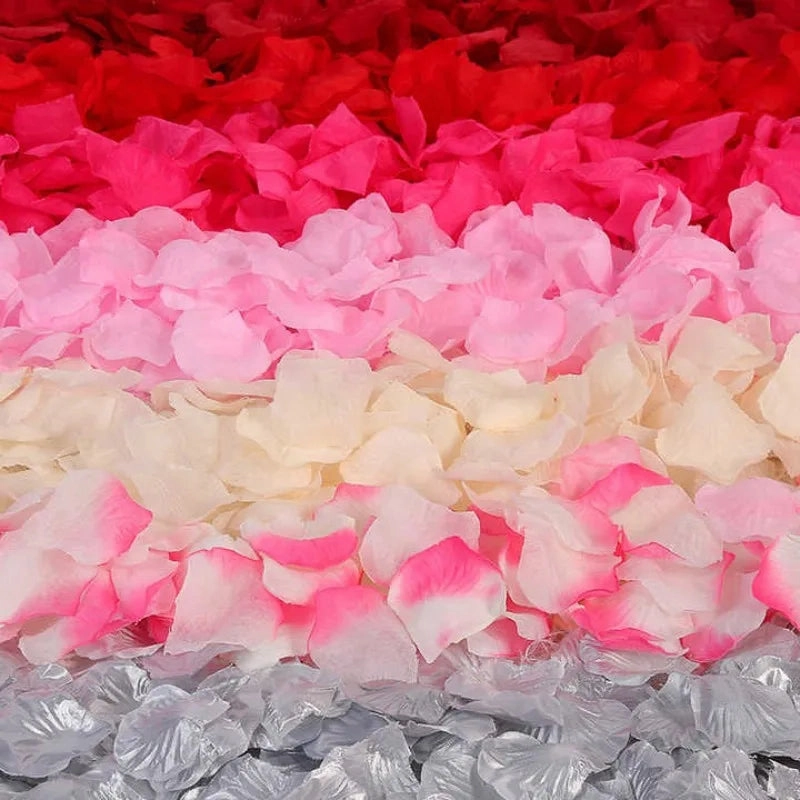 2000pc Artificial Fake Rose Petals For Romantic Wedding Decor