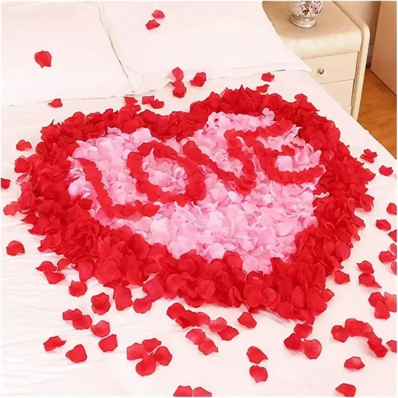 2000pc Artificial Fake Rose Petals For Romantic Wedding Decor
