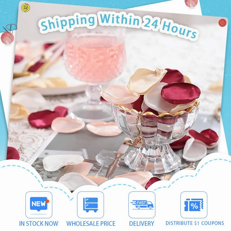 200/400pcs Petal Flowers Wedding Decoration Silk Rose Petals
