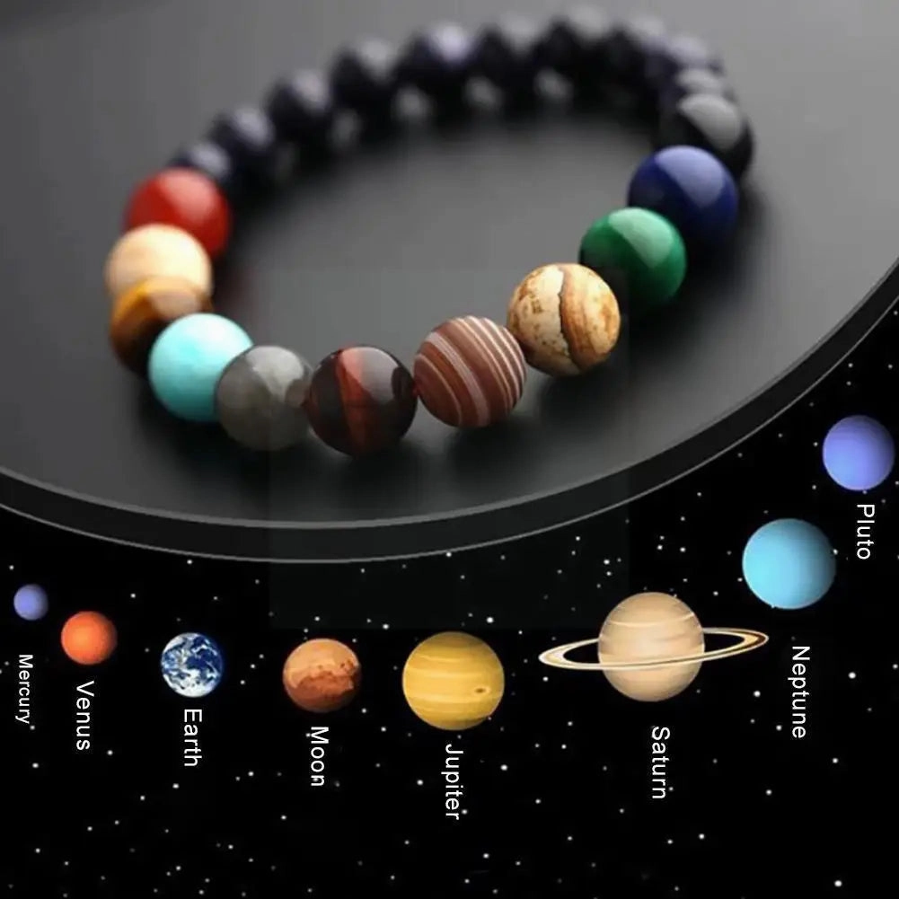 2020 Eight Planets Bead Bracelet Natural Stone Yoga Jewelry