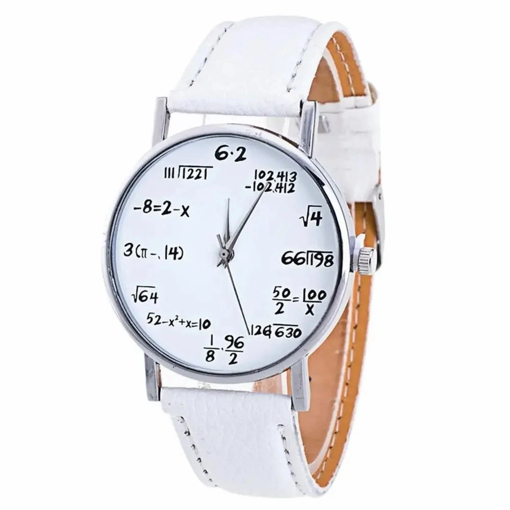 2020 Ladies Watches Math Formula Leather Band Quartz Style