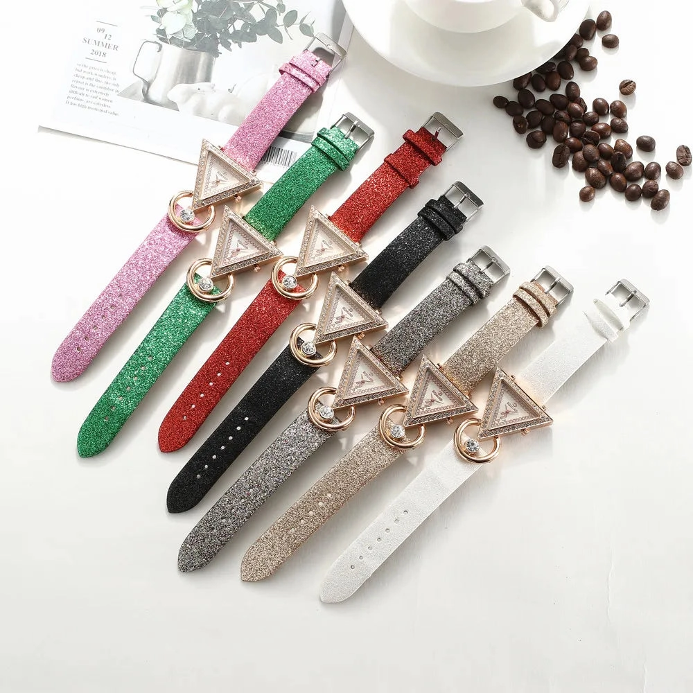 2020 Relogio Feminino Female Triangle Bling Diamond Watch
