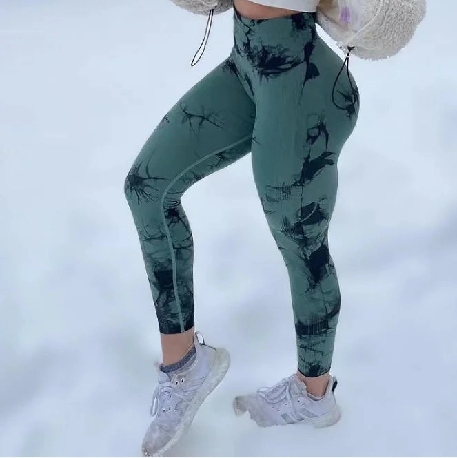 23 Colors Tie Dye Seamless Leggings Push Up Women Mallas