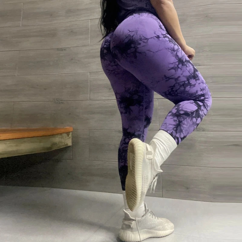 23 Colors Tie Dye Seamless Leggings Push Up Women Mallas