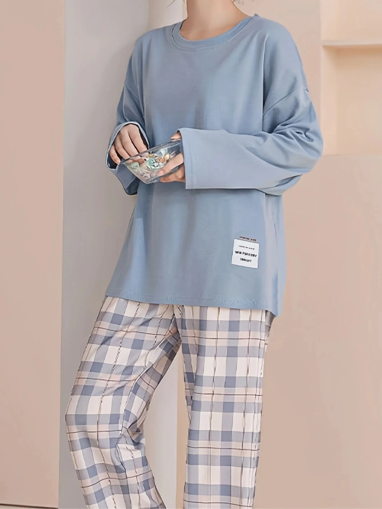 2-Piece Spring and Autumn Pajamas Set for Women Long Sleeve Casual Sleepwear Loungewear Pijama Set