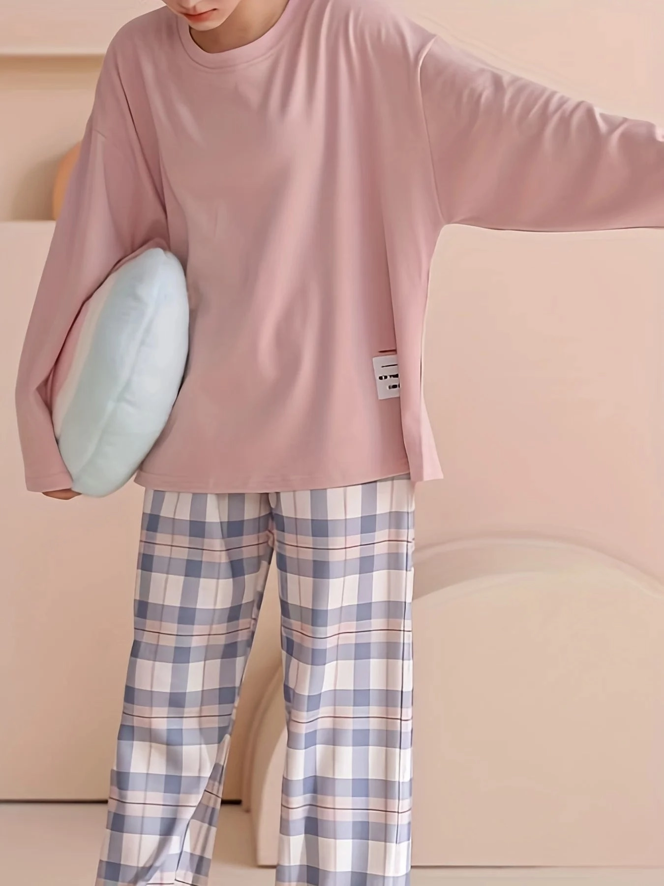 2-Piece Spring and Autumn Pajamas Set for Women Long Sleeve Casual Sleepwear Loungewear Pijama Set