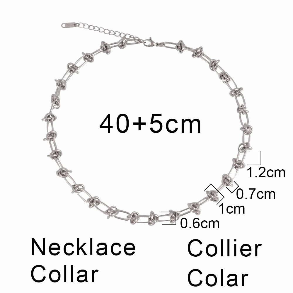 316L Stainless Steel Gold Color Thick Chain Choker Necklace
