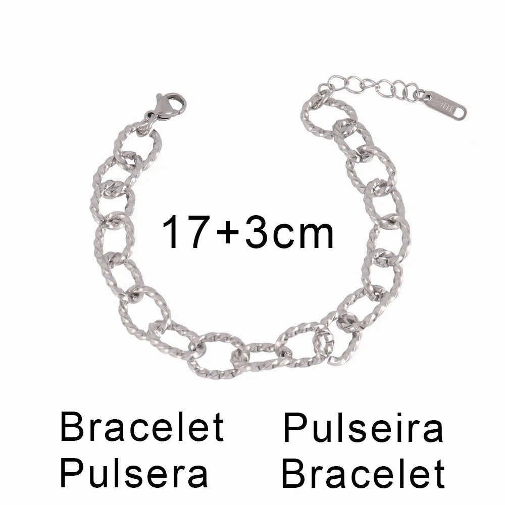 316L Stainless Steel Gold Color Thick Chain Choker Necklace