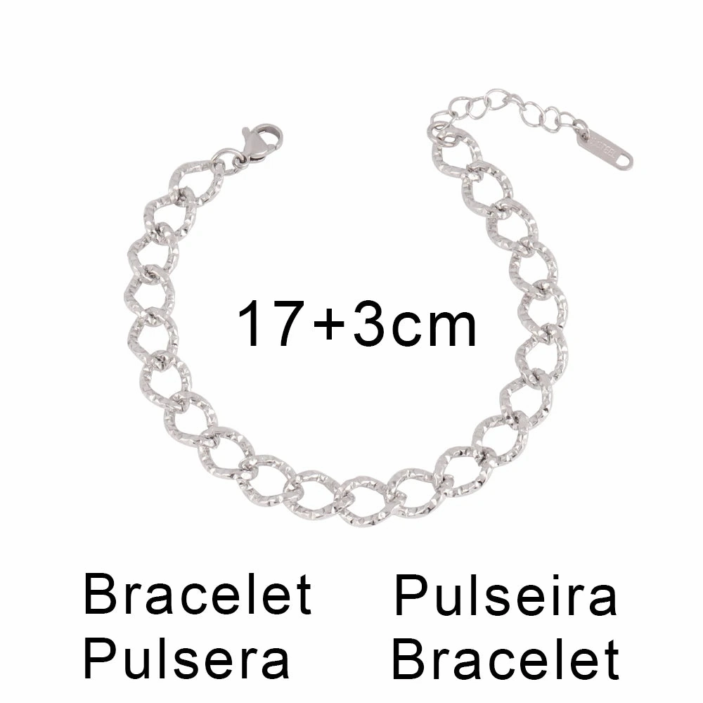 316L Stainless Steel Gold Color Thick Chain Choker Necklace