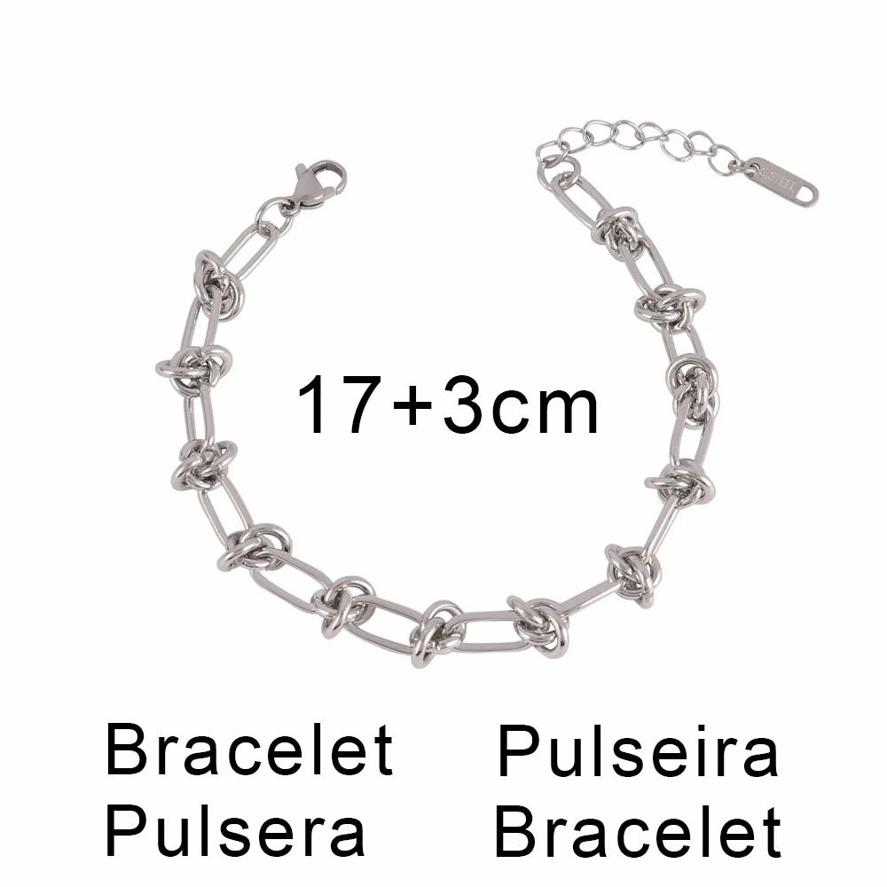 316L Stainless Steel Gold Color Thick Chain Choker Necklace