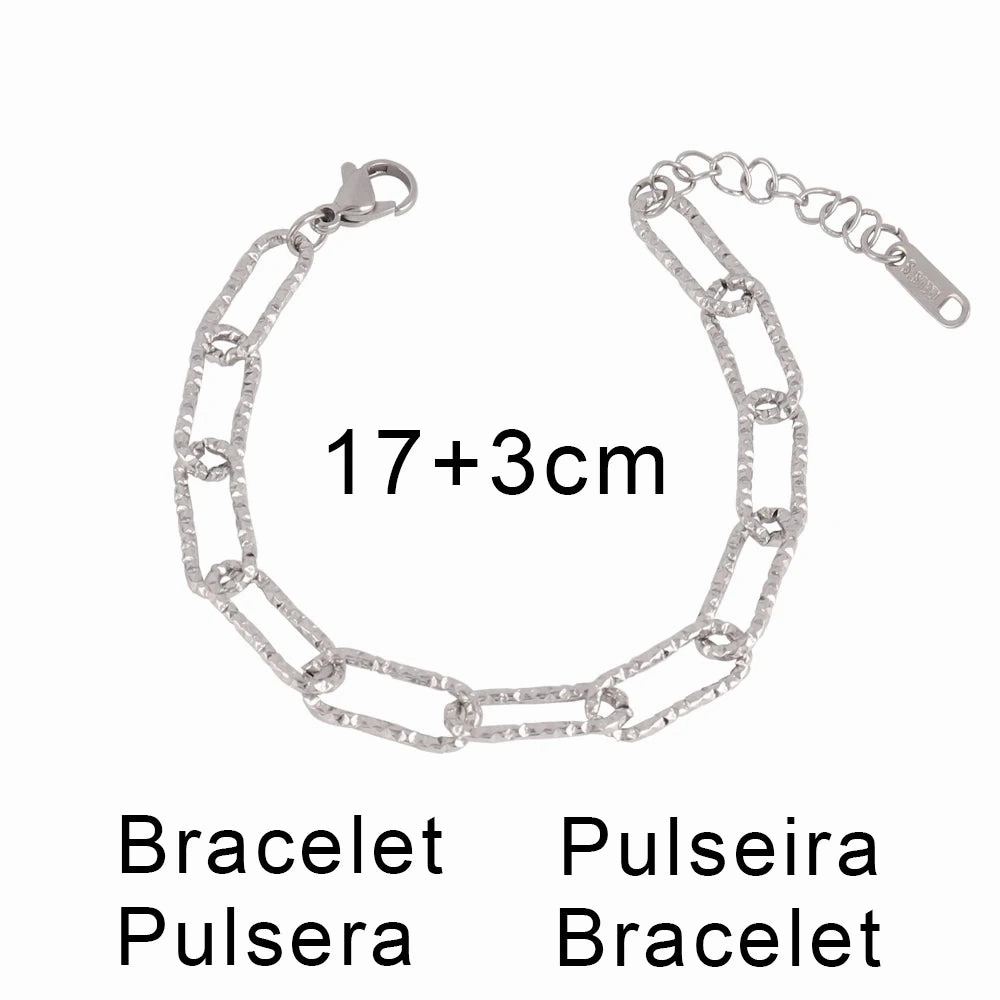 316L Stainless Steel Gold Color Thick Chain Choker Necklace