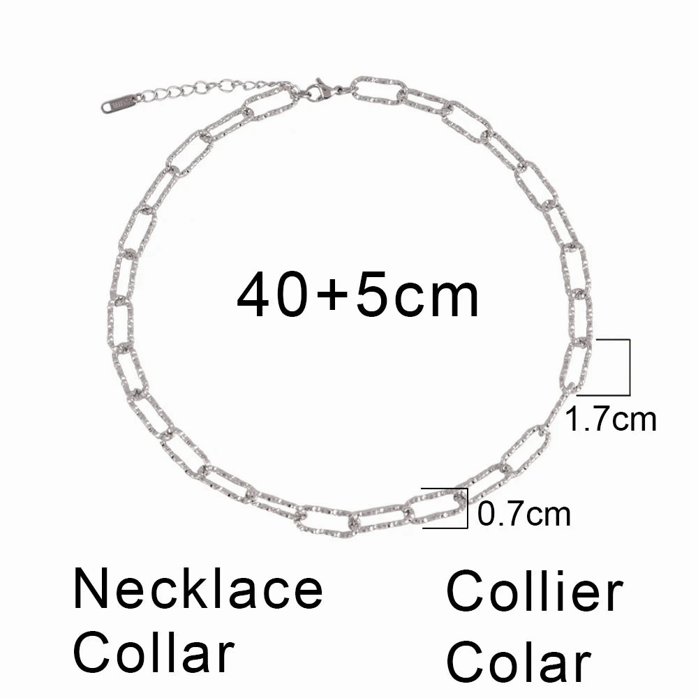 316L Stainless Steel Gold Color Thick Chain Choker Necklace