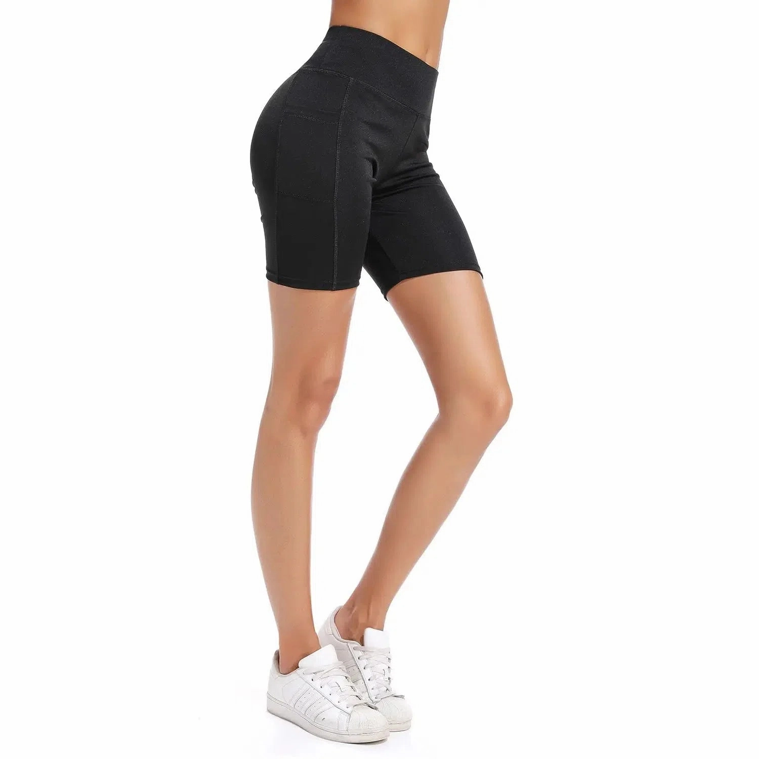 3/4 Sport Pants Women Pockets High Waist Capris Leggings