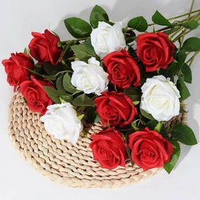 3/5/10/20pcs Roses Artificial Flowers for Home Wedding Decor
