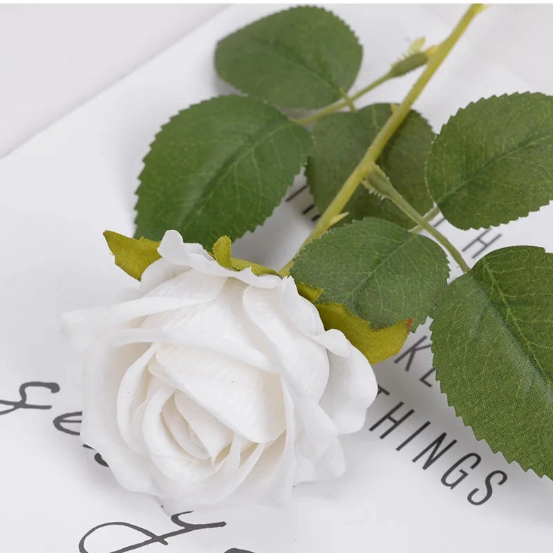 3/5/10/20pcs Roses Artificial Flowers for Home Wedding Decor