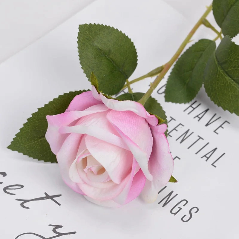 3/5/10/20pcs Roses Artificial Flowers for Home Wedding Decor