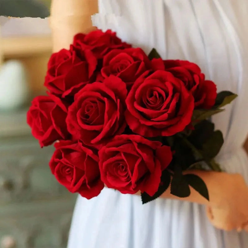 3/5/10/20pcs Roses Artificial Flowers for Home Wedding Decor