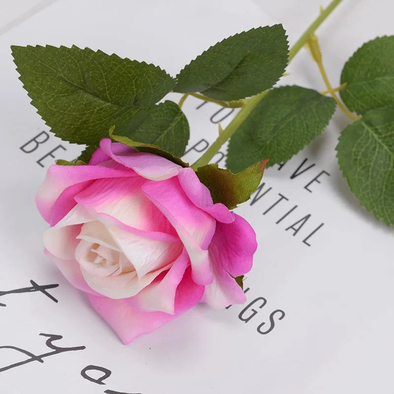 3/5/10/20pcs Roses Artificial Flowers for Home Wedding Decor