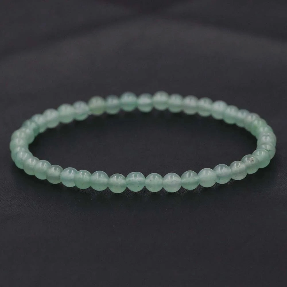 4mm Natural Stone Lapis Lazuli Bead Stretch Bracelet for All