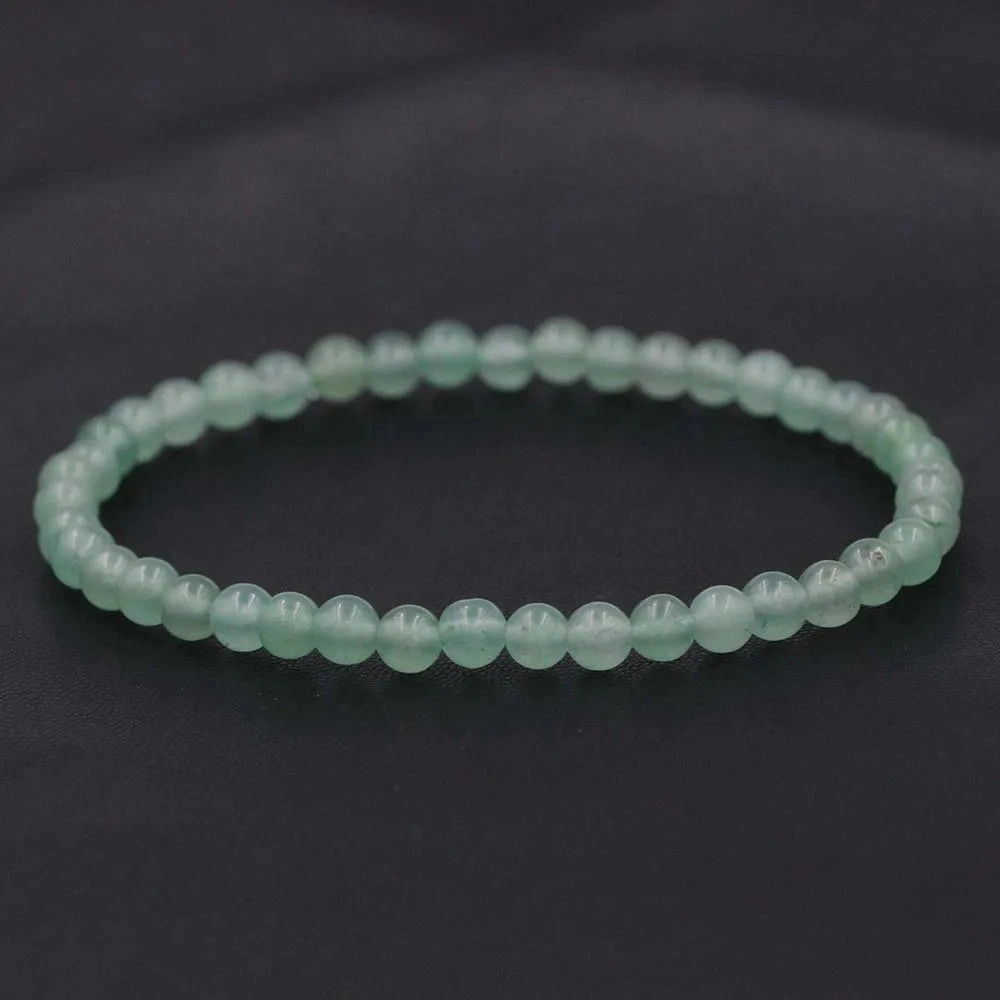 4mm Natural Stone Lapis Lazuli Bead Stretch Bracelet for All