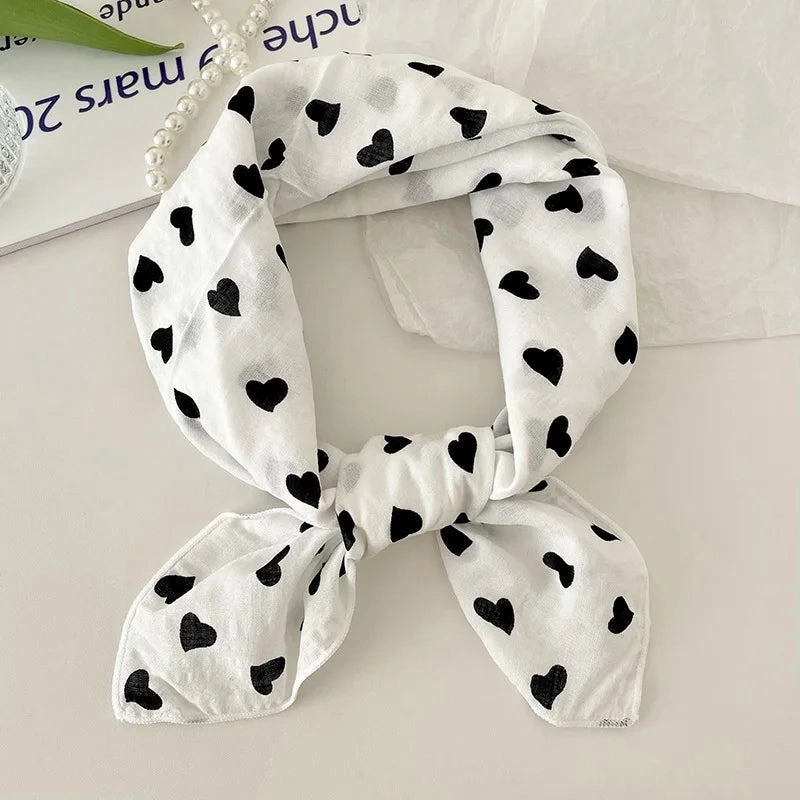 55cm Laies Headband Cotton Linen Square Scarf for Women