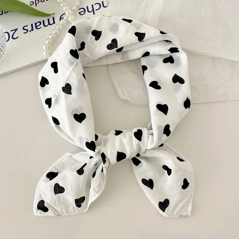 55cm Laies Headband Cotton Linen Square Scarf for Women