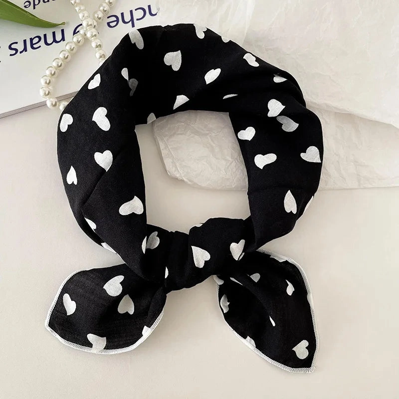55cm Laies Headband Cotton Linen Square Scarf for Women