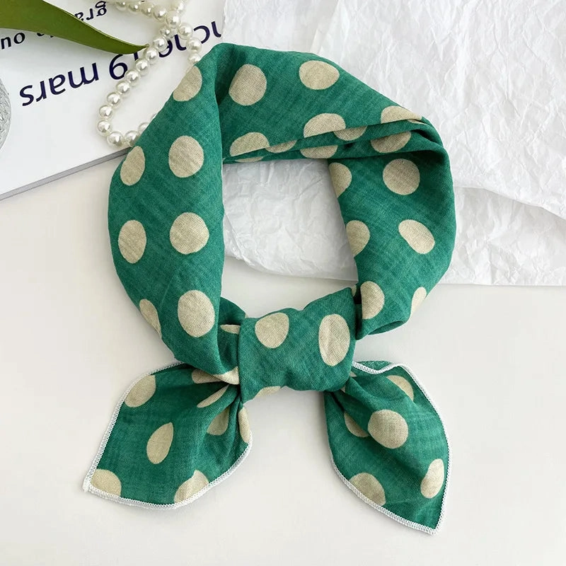 55cm Laies Headband Cotton Linen Square Scarf for Women