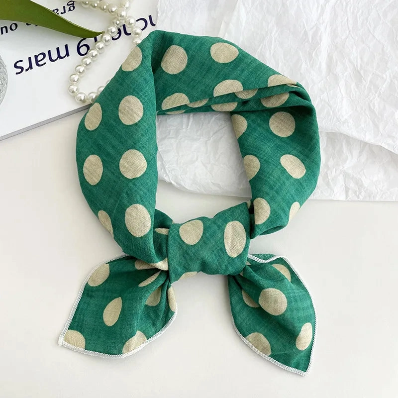 55cm Laies Headband Cotton Linen Square Scarf for Women