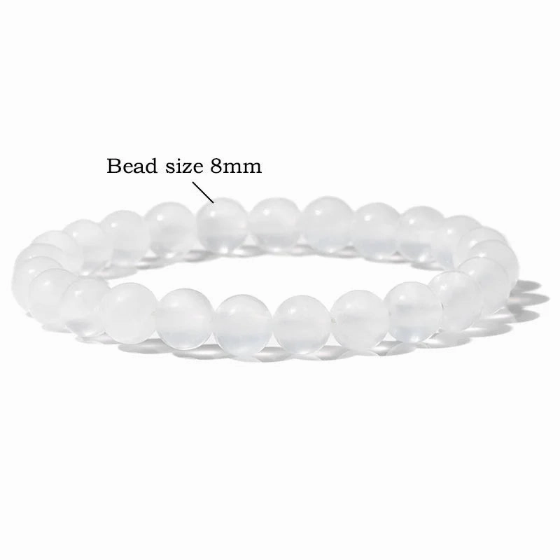 6/8/10MM Gypsum Stone Stretch Bracelet For Healing Gift